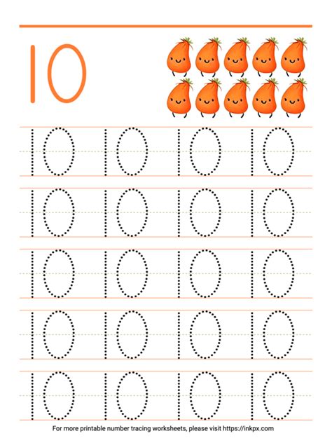 Free Number 10 Tracing Worksheet Download Free Number 10 Tracing