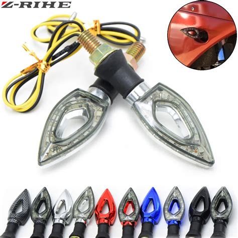 Pcs Motorcycle Turn Signal Light Led Turn Signals Indicators