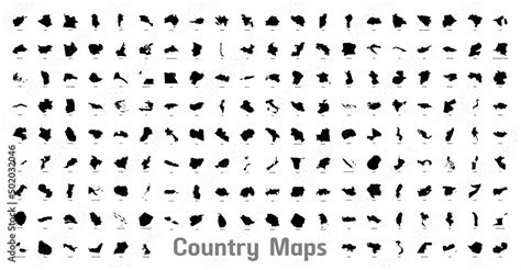 Country maps. Vector illustration. Stock Vector | Adobe Stock