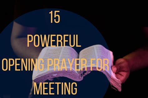 Powerful Opening Prayer For Meeting Bible Verses Of The Day