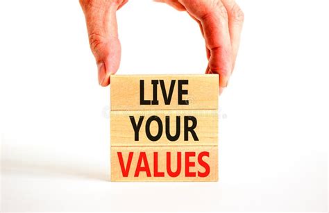 Live Your Values Symbol Concept Words Live Your Values On Wooden