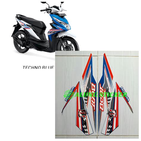 STIKER STRIPING MOTOR LIS POLET BODY MOTOR HONDA BEAT FI TAHUN 2018 ESP