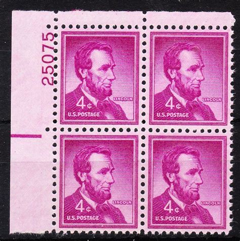 Mostamps Us Scott Mint Og Nh Plate Block Of Lot Hs E