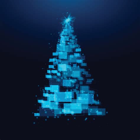 Christmas tree made of geometric shapes lights and sparkles. 32324292 ...