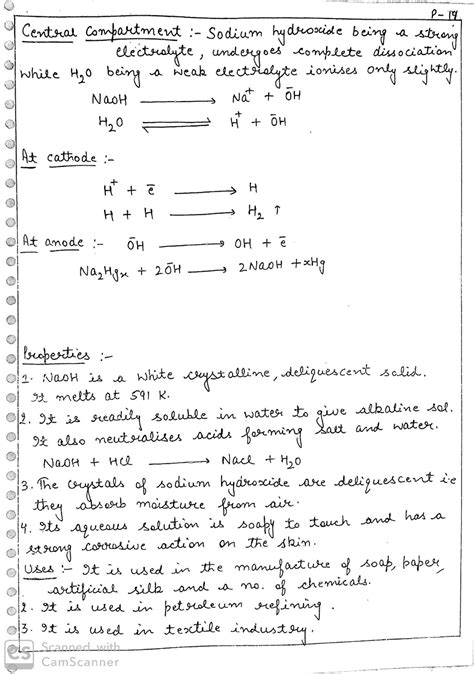 S Block Elements Handwritten Notes For Th Chemistry