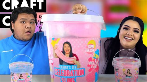 Making Huge Celebration Slime With Karina Garcia New Slime Bucket