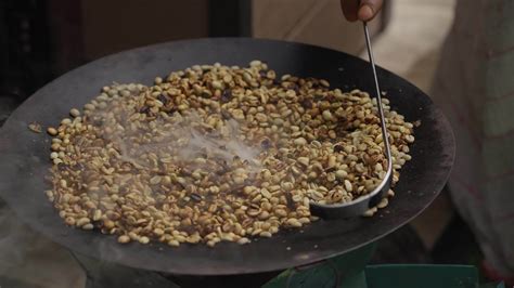Traditional roasting of Ethiopian coffee slow motion 45704961 Stock
