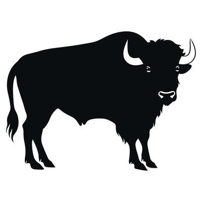 Bison Head Silhouette Vector Art, Icons, and Graphics for Free Download