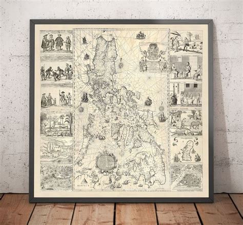 Old Map of the Philippines in 1734 by Pedro Murillo Velarde - Luzon ...