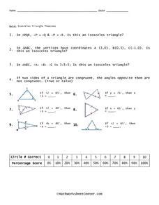 Pythagoras with Isosceles Triangles - Answer Maze | Teaching Resources - Worksheets Library