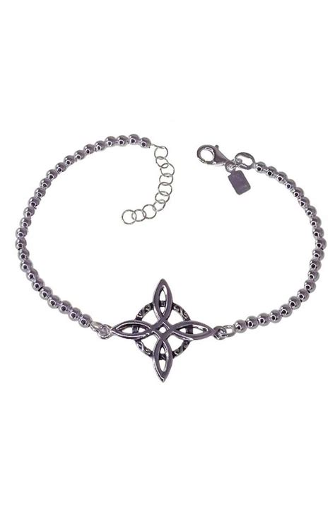 Pulsera Nudo De Brujas Bolas Plata Plataycomplementos