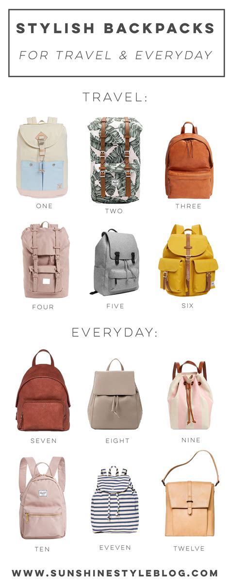 12 Stylish Backpacks for Travel and Everyday - Sunshine Style