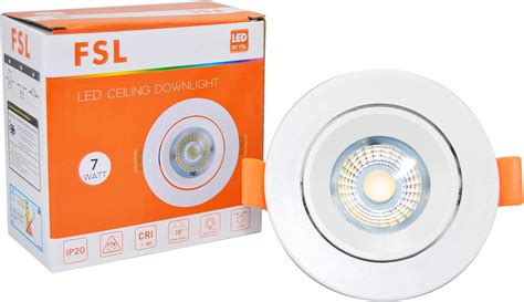 Fsl Led Ceiling Down Light Fscd125 7w White 6500k Warm White 3000k