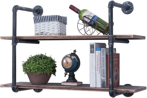 Buy Oldrainbow Industrial Pipe Shelving Wall Mounted Rustic Metal