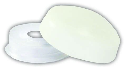 PLASTIC SCREW COVER SNAP ON WHITE ROUND 14PK, 20375