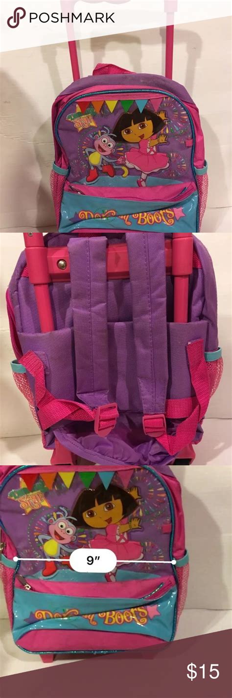 Dora The Explorer Rolling Backpack Dora The Explorer Dora Rolling Backpack