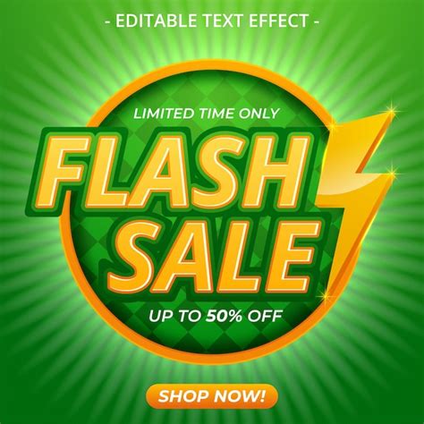 Free Vector Flash Sale Bright Banner Design Template