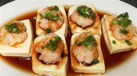 Steamed Tofu With Shrimp Paste Tofu Recipe Chinese Style Youtube