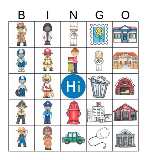 Community Helpers Bingo