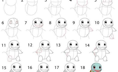 How To Draw Squirtle From Pokemon With Step By Step Drawing Tutorial