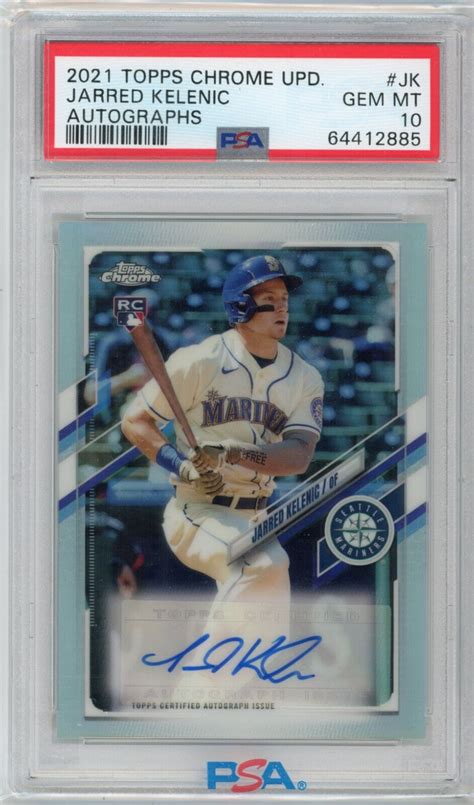 2021 Topps Update Jarred Kelenic Rookie RC Auto PSA 10 Tampa Bay Rays