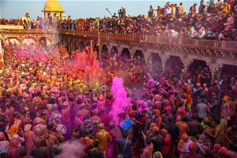 People Play With Colours Ahead Of Traditional Lathmar Holi In