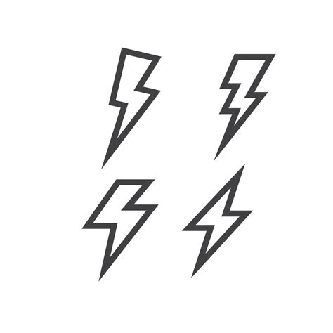 thunderbolt line icon vector element design template 20548912 Vector ...