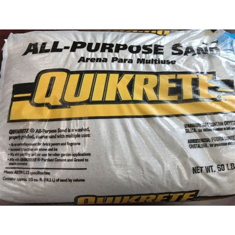 Quikrete Brown All Purpose Sand 50 Lb Sand Coarse Sand Underlayment