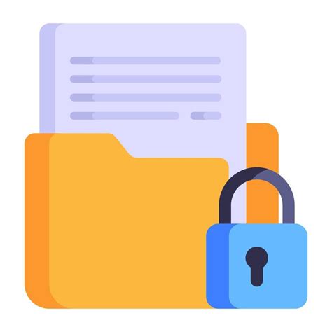 Folder with lock, flat icon of data encryption 6377903 Vector Art at Vecteezy