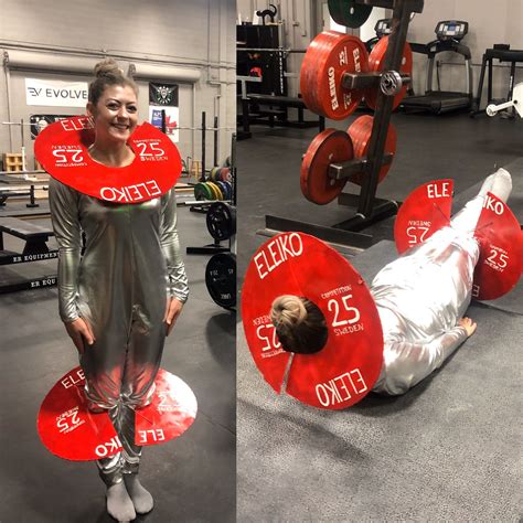 Halloween Costume- human barbell gym | Crossfit costume, Gym costume, Crossfit clothes