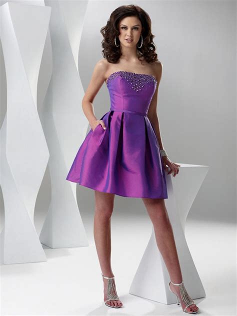 Purple Cocktail Dress Picture Collection