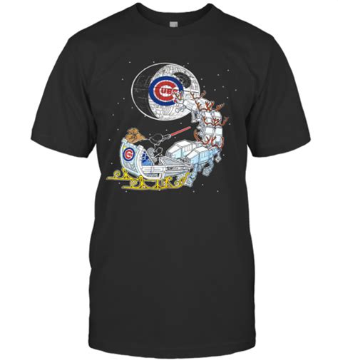 Chicago Cubs Star Wars Christmas Darth Vader Santas Sleigh T Shirt