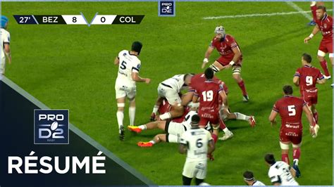 PRO D2 Résumé AS Béziers Hérault Colomiers Rugby 17 20 J06