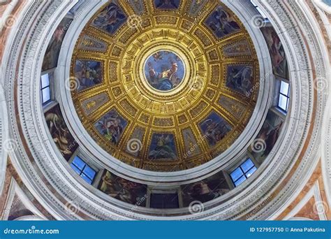 Dome By Raphael In The Chigi Chapel In Basilica Of Santa Maria