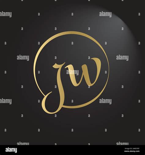 Plantilla vectorial de diseño de logotipo JW de carta Diseño De Carta