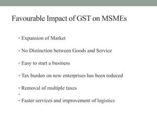 Impact Of Gst On Msme Ppt