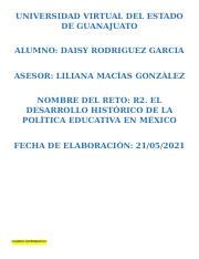 El Desarrollo Historico De La Politica Educativa En Mexico Docx