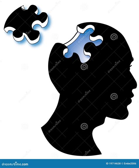 Puzzle Head Stock Vector Illustration Of Working Drawing 19714638