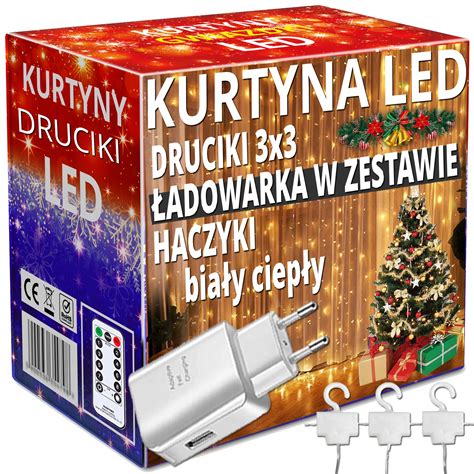 Girlanda KURTYNA lampki choinkowe wiszące sople okno druciki ładowarka