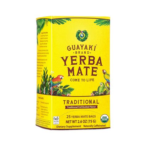 Traditional Yerba Mate Tea Bags By Guayaki Thrive Market