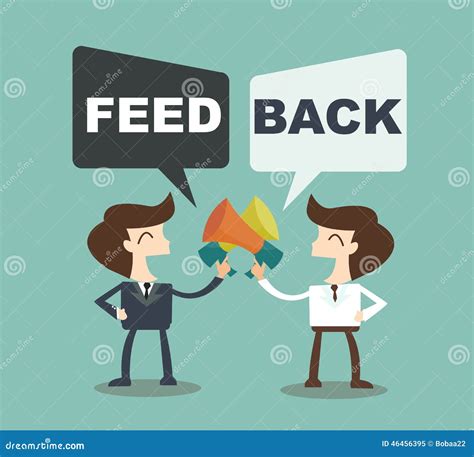 Feedback Concept - Businessman Talk Feedback Speech Bubble Stock ...