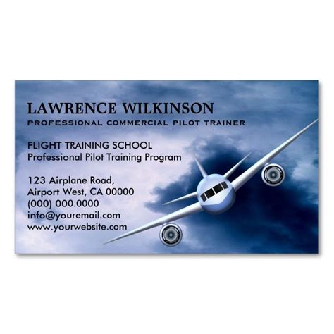 Aviation Business Cards Templates - Printable Word Searches