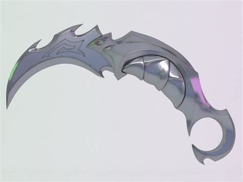 STL File VALORANT Reaver 2 Karambit 3D Print Model Template To