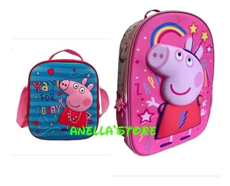 Mochila Más Lonchera Pepa Pig Escolar Original Cuotas sin interés