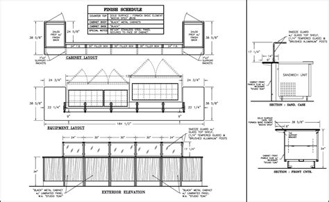 Food Counter Drawings Shopco U S A Inc