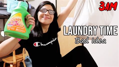 My First Time Doing Laundry In College At 3am Youtube