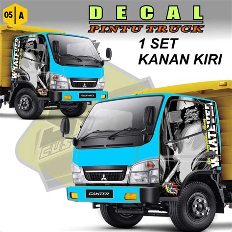 Sticker Decal Pintu Depan Canter Ragasa Hino Truck Full Atas Sampai