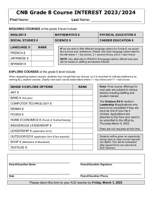 Fillable Online List Of Curricula For Compulsory Subject Areas Fax