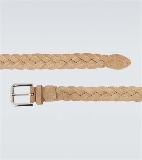 Braided Suede Belt In Brown Brunello Cucinelli Mytheresa