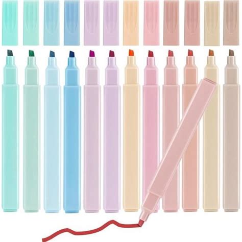 12 Pièces Surligneurs Couleurs Assorties Surligneurs Esthétiques Pastel